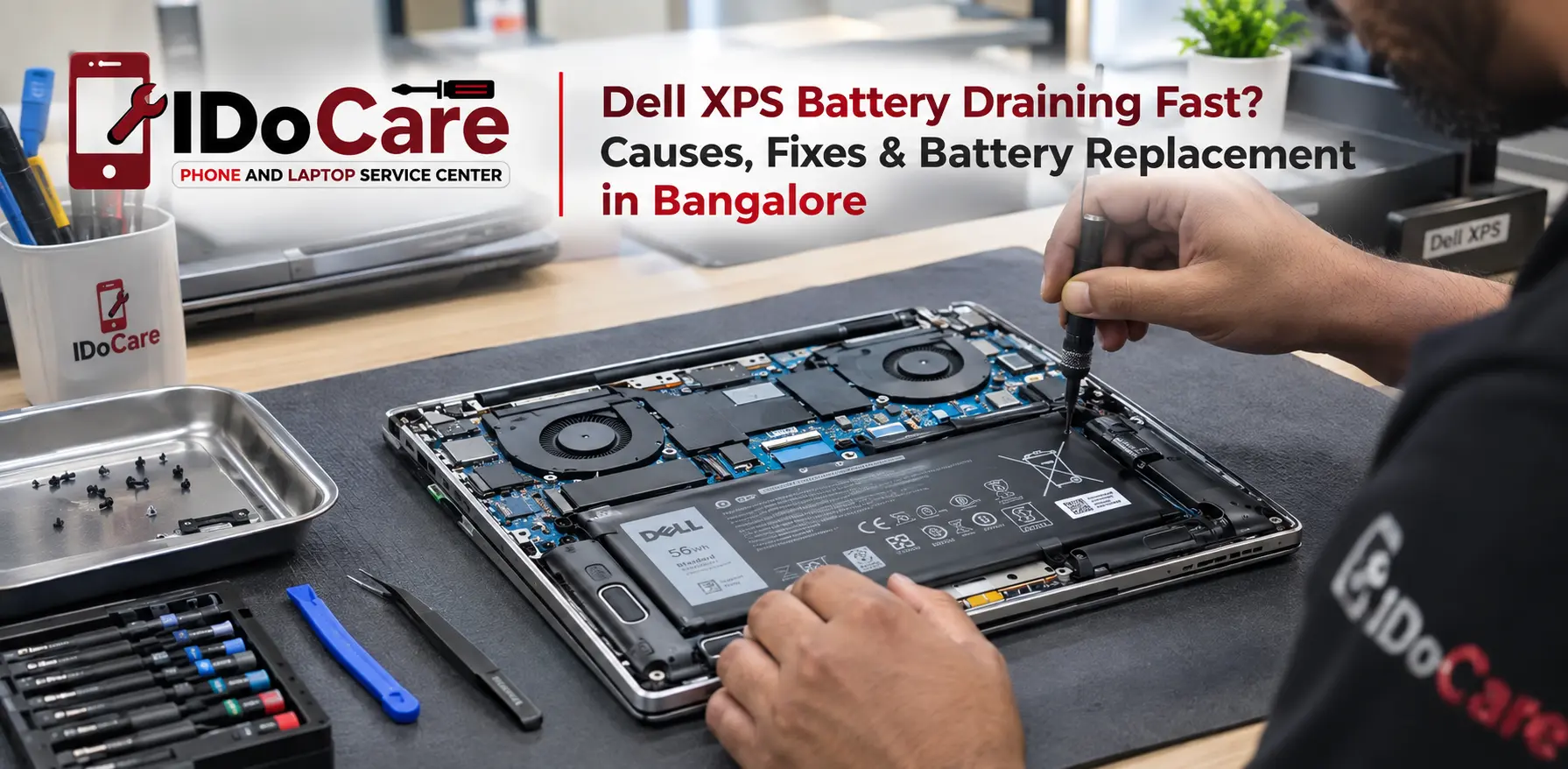 Dell XPS Battery Draining Fast? Causes, Fixes & Battery Replacement in Bangalore